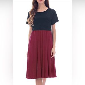 Smallshow Maternity/Nursing Color Block Dress